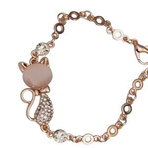 7" Rose Gold Cat Chain Bracelet